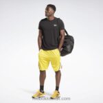 رجال دائما أصفر شورت شبكي جاهز للتمارين الرياضية Reebok 0NZ0F1358 - Image 2