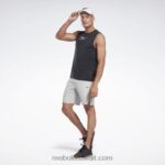 رجال رمادي نقي 2 شورت قوة جاهز للتمرين Reebok 0NZ0F1355 - Image 2