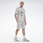 رجال رمادي نقي 3 هوية ناقلات تي شيرت Reebok 0NZ0F1271 - Image 2