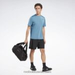 رجال فولاذي أزرق s23-r أكتيفشيل رياضي تي شيرت Reebok 0NZ0F1260 - Image 2