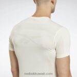 رجال كلاسيكي أبيض تي شيرت ليس ميلز ميوكنيت Reebok 0NZ0F1332 - Image 4