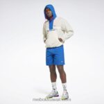 رجال كلاسيكي أبيض سترة أنوراك خفيفة الوزن منسوجة Reebok 0NZ0F1230 - Image 2
