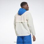 رجال كلاسيكي أبيض سترة أنوراك خفيفة الوزن منسوجة Reebok 0NZ0F1230 - Image 3