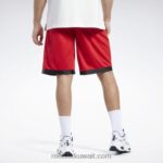 رجال ناقلات الأحمر شورت شبكي لكرة السلة Reebok 0NZ0F1269 - Image 3