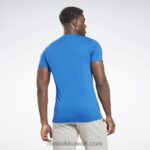 رجال ناقلات الأزرق / الأبيض تي شيرت بشعار الماركة Reebok 0NZ0F1193 - Image 3