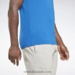 رجال ناقلات الأزرق / الأبيض تي شيرت بشعار الماركة Reebok 0NZ0F1193 - Image 5