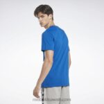 رجال ناقلات الأزرق تي شيرت كلاسيكيات الهوية Reebok 0NZ0F1268 - Image 3