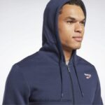 رجال ناقلات البحرية سترة بقلنسوة بسحاب كامل Reebok 0NZ0F1192 - Image 3