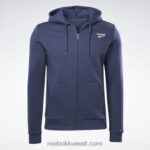 رجال ناقلات البحرية سترة بقلنسوة بسحاب كامل Reebok 0NZ0F1192 - Image 5