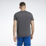 رجال هيذر رمادي غامق تي شيرت كلاسيكيات الهوية Reebok 0NZ0F1209 - Image 3