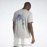رجال هيذر رمادي متوسط أعلى تي شيرت ملعب كرة السلة Reebok 0NZ0F1327 - Image 3