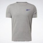 رجال هيذر رمادي متوسط أعلى تي شيرت ملعب كرة السلة Reebok 0NZ0F1327 - Image 7