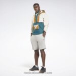 رجال هيذر رمادي متوسط شورت الهوية Reebok 0NZ0F1330 - Image 2