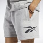 رجال هيذر رمادي متوسط شورت فخور بعلامة تجارية كلاسيكية Reebok 0NZ0F1210 - Image 4