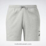 رجال هيذر رمادي متوسط شورت فخور بعلامة تجارية كلاسيكية Reebok 0NZ0F1210 - Image 6