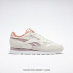 طباشير / أرجواني منقوع / أبيض قدم أحذية نسائية جلدية كلاسيكية Reebok 0NZ0F81