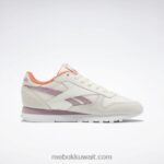 طباشير / أرجواني منقوع / أبيض قدم أحذية نسائية جلدية كلاسيكية Reebok 0NZ0F81 - Image 4
