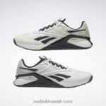 طباشير / كور أسود / أرجواني غامق أحذية التدريب نانو x2 للرجال لي ميلز Reebok 0NZ0F1090 - Image 9