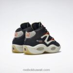 قلب أسود / أبيض كلاسيكي / طباشير سؤال مضخة أحذية كرة السلة Reebok 0NZ0F91 - Image 4