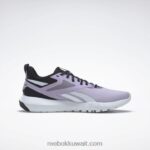 قلب أسود / أرجواني واحة / أبيض فتور حذاء فليكساجون فورس 4 نسائي للتدريب Reebok 0NZ0F215 - Image 2