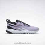 قلب أسود / أرجواني واحة / أبيض فتور حذاء فليكساجون فورس 4 نسائي للتدريب Reebok 0NZ0F215