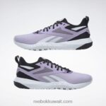 قلب أسود / أرجواني واحة / أبيض فتور حذاء فليكساجون فورس 4 نسائي للتدريب Reebok 0NZ0F215 - Image 9