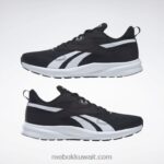 قلب أسود / رمادي نقي 5 / أبيض قدم حذاء جري رانر 4 4e للرجال Reebok 0NZ0F1123 - Image 9