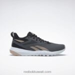 قلب أسود / رمادي نقي 7 / التقى أملس حذاء فليكساجون فورس 4 نسائي للتدريب Reebok 0NZ0F221