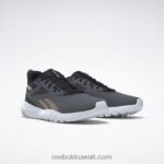 قلب أسود / رمادي نقي 7 / التقى أملس حذاء فليكساجون فورس 4 نسائي للتدريب Reebok 0NZ0F221 - Image 3