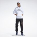 مزيج أبيض هوديي ستريت فايتر برسومات Reebok 0NZ0F363 - Image 3