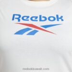 نحيف أبيض / أزرق متجه تي شيرت الهوية (حجم كبير) Reebok 0NZ0F641 - Image 4