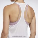 نحيف أبيض تجريب شبكة جاهزة للخزان الخلفي أعلى Reebok 0NZ0F622 - Image 5
