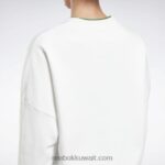 نحيف أبيض سويت شيرت طاقم الصوف الهوية Reebok 0NZ0F516 - Image 5