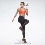 نحيف أحمر ديناميكي حمالة صدر رياضية للدعم المتوسط ​​لوكس من لي ميلز Reebok 0NZ0F870 - Image 3