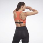 نحيف أحمر ديناميكي حمالة صدر رياضية للدعم المتوسط ​​لوكس من لي ميلز Reebok 0NZ0F870 - Image 4