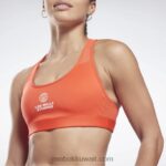 نحيف أحمر ديناميكي حمالة صدر رياضية للدعم المتوسط ​​لوكس من لي ميلز Reebok 0NZ0F870 - Image 5