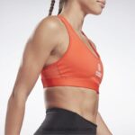 نحيف أحمر ديناميكي حمالة صدر رياضية للدعم المتوسط ​​لوكس من لي ميلز Reebok 0NZ0F870 - Image 7