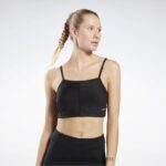 نحيف أسود أداء اليوغا أعلى محصول الضلع Reebok 0NZ0F917