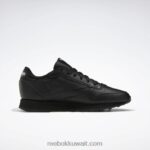 نحيف أسود أساسي / رمادي نقي 5 أحذية جلدية كلاسيكية Reebok 0NZ0F103 - Image 2