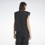 نحيف أسود أعلى خزان العضلات جيرسي الكلاسيكية Reebok 0NZ0F627 - Image 3