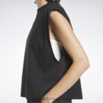 نحيف أسود أعلى خزان العضلات جيرسي الكلاسيكية Reebok 0NZ0F627 - Image 4