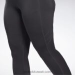 نحيف أسود الليل طماق شبكة جاهزة للتمارين الرياضية (حجم كبير) Reebok 0NZ0F777 - Image 4