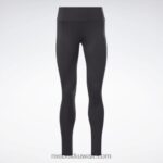 نحيف أسود الليل طماق شبكة جاهزة للتمارين الرياضية Reebok 0NZ0F853 - Image 6