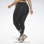 نحيف أسود الليل طماق ناقلات جاهزة للتمارين الرياضية (حجم كبير) Reebok 0NZ0F581 - Image 3