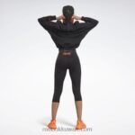 نحيف أسود / برتقالي ألتيما فيكتوريا بيكهام الطربوش الطربوش البلوز الرقبة Reebok 0NZ0F401 - Image 3
