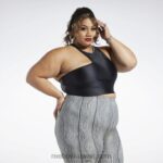 نحيف أسود تانك توب قصير كتف واحد من كاردي بي (مقاس كبير) Reebok 0NZ0F950