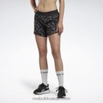 نحيف أسود تشغيل السراويل المطبوعة Reebok 0NZ0F948
