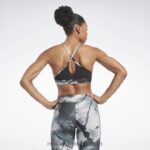 نحيف أسود حمالة صدر جريئة مطبوعة بحمالات رفيعة من لوكس Reebok 0NZ0F715 - Image 3