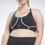 نحيف أسود حمالة صدر لوكس ريسر مبطنة بألوان متداخلة (حجم كبير) Reebok 0NZ0F769 - Image 4