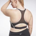 نحيف أسود حمالة صدر لوكس ريسر مبطنة بألوان متداخلة (حجم كبير) Reebok 0NZ0F769 - Image 5